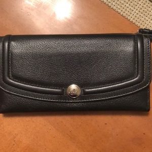 New coach classic black leather wallet